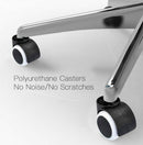50mm Office Chair Roller Castor Wheels - Set of 5 - black&white
