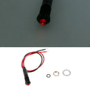 DC24V Metal 8mm Car Truck Boat Red LED Panel Dash Warning Light Indicator