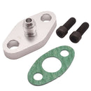 Turbo Oil Drain Flange Kit w/ 4AN Feed Fitting for T3, T4, T35, T40, T60, T67,