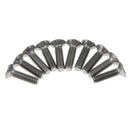 10 Pcs M4 Flat Head, Pure Titanium Machine Screws, Phillips Drive L.(L.)10mm