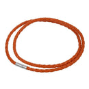 Orange Braided Bracelet Wristband Bangle Multi-layer PU Chic 560x4mm S6F7