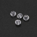 200 Clear Crystal Quartz Faceted Rondelle Beads 4mm