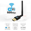 600Mbps USB Wifi Adapter For Desktop Daul Band 2.4GHz/5GHz 433Mbps 802.11 a