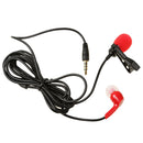 Lavalier Lapel Clip-on Microphone for Smartphones PC Audio Recording Red