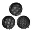 3 Set Non-stick Springform Cake Pan Bakeware Mould with Removable Bottom Round