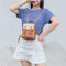 Mini PU Leather Women Shoulder Bags Flap Backpack Lady School Bags (Brown)