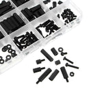 260pcs/box Black Nylon Outer Hex Screws Nuts PCB Standoff Assortment Kit A