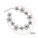 4PCS Women Gothic Lace Flower Charms Velvet Pendant Hippy Choker Necklace Women