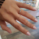 4 Pcs/set Bohemia Colorful Crystal Stone Finger Rings Set Wedding Jewelry Gift