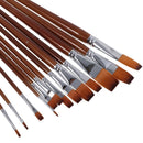 13PCS Flat Shader Paint Brush Set Sizes 0 2 4 6 8 10 12 14 16 18 20 22 24