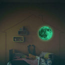 Creative Moon Luminous Wall Stickers Fluorescent Kids Bedroom Decor(Small) A