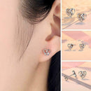 Female Imitation 925 Stunning sweet Heart Stud Earrings UK Womens Jewellery Y1Y9