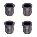 4 Pieces Guitar Bass Through Body String Mounting Ferrules Bushing Black