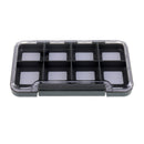 2Pcs Magnetic Base Clear Fly Fishing Flies Box 8 Windows Hooks Trout Case