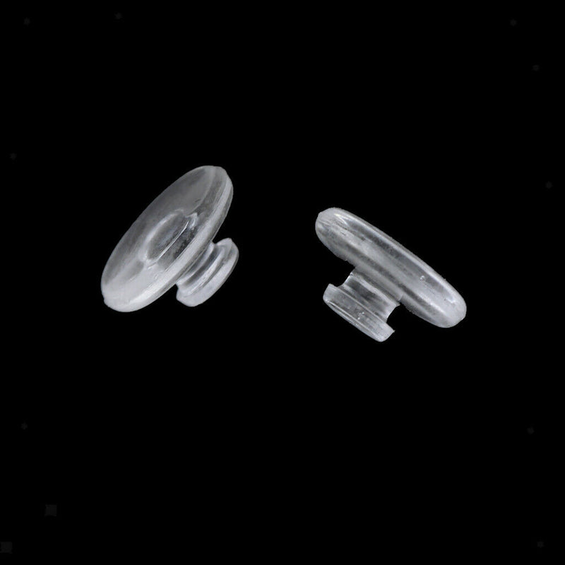 25 Pairs Round Silicone Eyeglass Push In Nose Pads