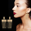 Fashion Geometric Dangle Ear Stud Women Drop Earrings Alloy Jewelry Gift