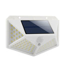 1pc 100LED Four-sided Solar Motion Sensor Wall Light Outdoor Garden Lamp A