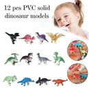 12Pcs Educational Dinosaurs Toys Set Stegosaurus Ceratosaurus Kids