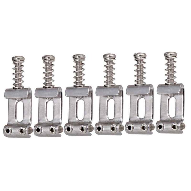 6 Pieces Zinc Alloy Saddles String Set Replacement For Electric Guitar Bridge -