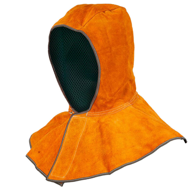 Welding Shawl Cap Head Neck Protection Hood Cowhide Leather Welding Hood