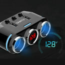 12V-24V Car Wireless Cigarette Lighter Socket Splitter Plug Dual One For Tw