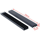 2Pcs 100 * 11 * 5mm Black Aluminum Chip Radiators Heatsi3C