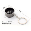 1pc Cute Car Metal Wheel Keychain Keyfob Engine Fob Key Chain Ring Keyring