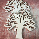 10pcs Wooden Tree Embellishments for Crafts 12.5cm Blank Wooden Tree