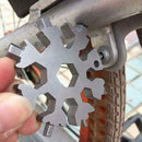 18 In 1 Stainless Multi-Tool Portable Snowflake Shape Key Chain Screwdriver---UK