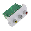 Easy Installation 3 RCA Wall Socket Module with Frame Solderless Type