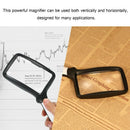 2X Handheld Folding Magnifier With 5 Led Light Hd Acrylic Square Magnifying
