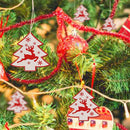 10pcs Wood DIY Craft Christmas Tree Ornaments New Year Home Decor (Tree-2) A