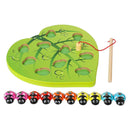 Baby Wooden Montessori Toys Magnetic Games Fishing Toys Catch Ladybug Game
