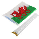 Wales Hand Waving National Country Flag 14 x 21cm Pack of 12