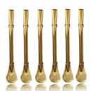 6 Pieces Smooth Stainless Steel Yerba Mate Tea Bombilla Straws Filtered Spo
