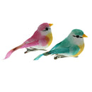 4pcs Artificial Bird Feather Foam Simulation Bird Home Decoration