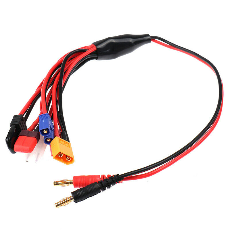8 In 1 Charger 4.0mm Banana Adapter Connector Splitter Cable for TRX, TamiySEAU