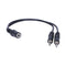Black 3.5mm female to 2 of 3.5mm Male Audio Splitter Cable for speakers or  U9A1