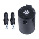 2-Port Baffled Aluminum Oil Catch Can Air Oil Separator Defends Intercooler