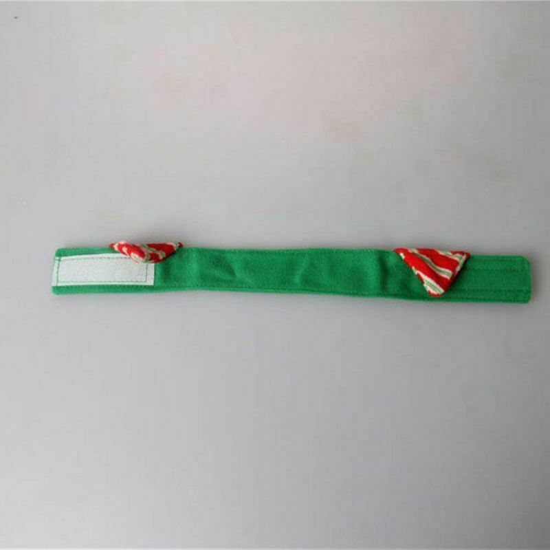 Christmas Pet Costume Neck Collar Leg Sleeve Cuffs Santa Hat For Dog Cat Pa O4P8