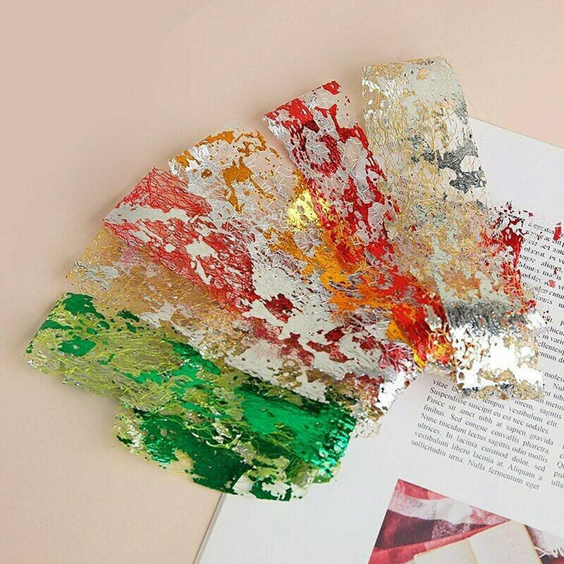 Nail Foils Lace Fragments Glitter Series Nail Art Stickers Transfer Decals Decor