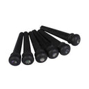 Set 6pcs Black Ebony Bridge Pins with Shell Dots for Acoustic Guitar Quality