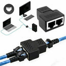 RJ45 Splitter Adapter 1 to2 Dual Female Port CAT5 6 LAN Ethernet Connector Stock