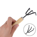 3Pcs/set Mini Garden Tool Sets Shovel Rake Spade Bonsai Tools Set Wooden Han Gw