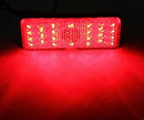 1 Pair Red LED rectangle Reflector tail brake light motorcycle third stop lamp