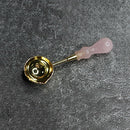 Crystal Handle Sealing Wax Bead Melting Spoon for Scrapbooking (Pink) A