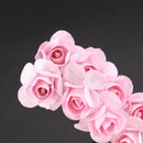 144pcs Mini Petite Paper Artificial Rose Buds Flowers DIY Craft Wedding Dec N3G4