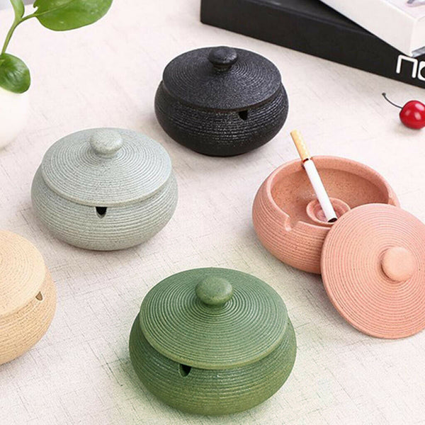 3pcs Nordic Style Ceramic Jewelry Storage Jar with Lid,  Cigarette Ash Tray