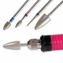 12pcs Diamond Burr Electric Nail Art Machine 3/32 inch Drill Bit Sets for M