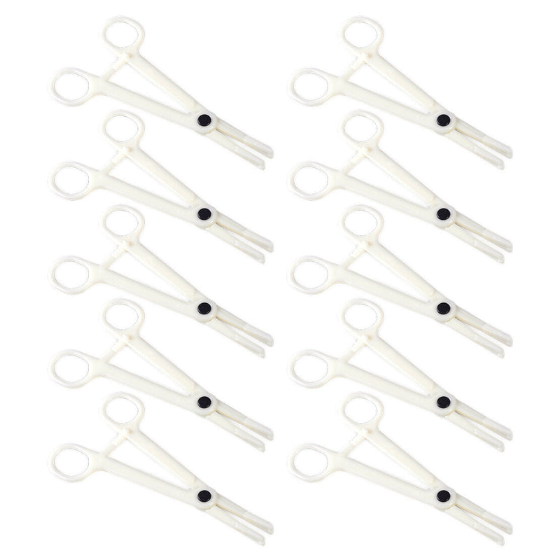 10 Disposable Plastic Piercing Clamp Forcep Plier Supplies Tool Slotted Body Ear